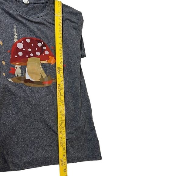 Men’s Gray Mushroom Print Casual Short Sleeve Pullover T-Shirt Size Medium - Picture 4 of 10